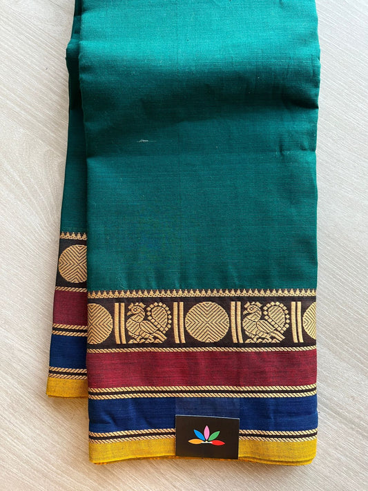 Thread Border Chettinad Cotton Saree (Without blouse) - 26912