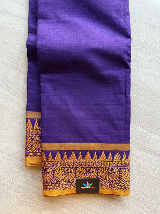 Thread Border Chettinad Cotton Saree (Without blouse) - 26913