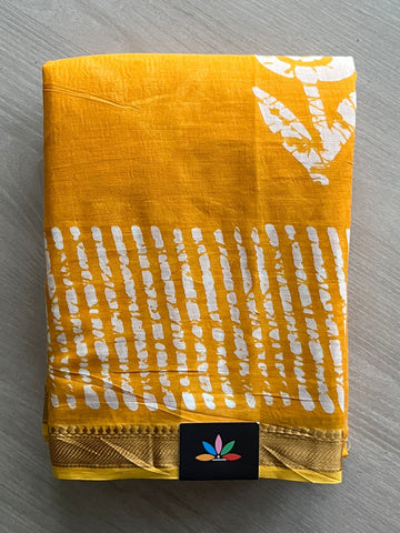 Screen Printed Chanderi Cotton Saree - 32430