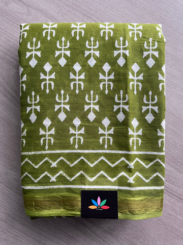 Screen Printed Chanderi Cotton Saree - 32441
