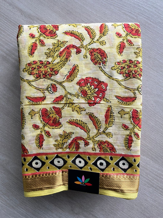 Screen Printed Chanderi Cotton Saree - 32444