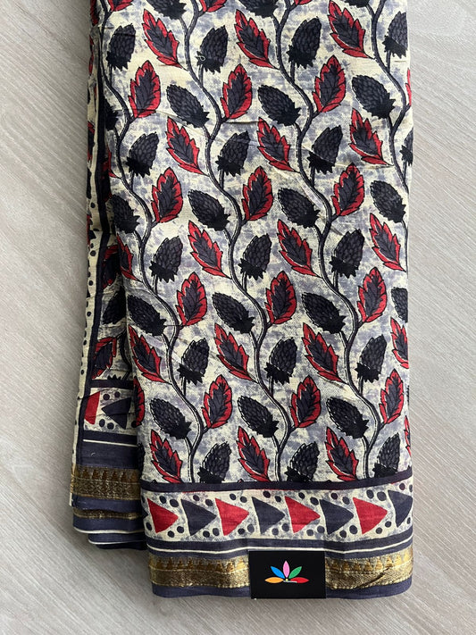 Screen Printed Chanderi Cotton Saree - 32445