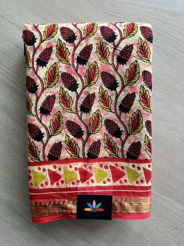 Screen Printed Chanderi Cotton Saree - 32447