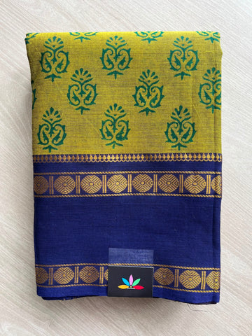 Handblock Printed Chettinad Cotton Saree - 34336