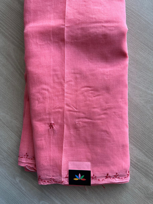 Simple Chikankari Voile Cotton Saree- 31187