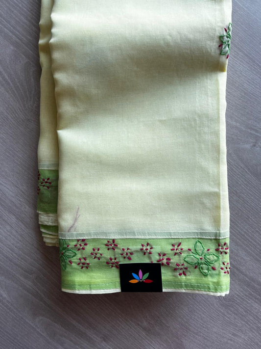 Simple Chikankari Cotton Saree  -11431-11432