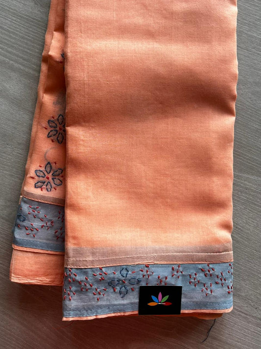 Simple Chikankari Cotton Saree -11430