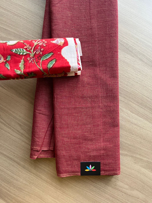 Plain Cotton Saree-18075-18077
