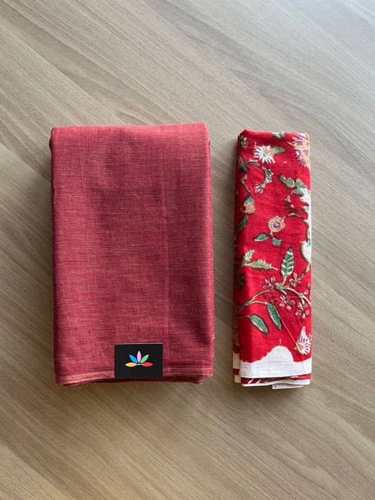 Plain Cotton Saree-18075-18077