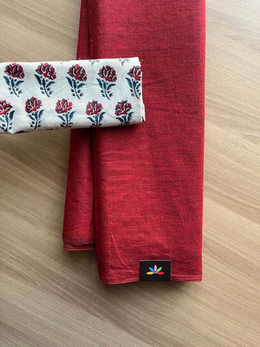 Plain Cotton Saree-18093-18095