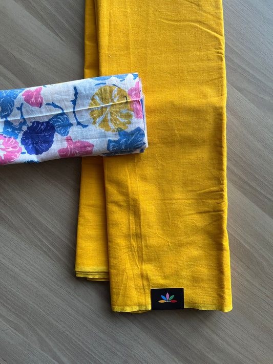 Plain Cotton Saree-18096-18097
