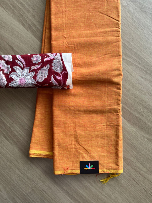 Plain Cotton Saree-18123-18124
