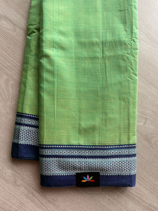 Ilkal Handloom Mercerized Cotton Saree with Silk Pallu - 13362