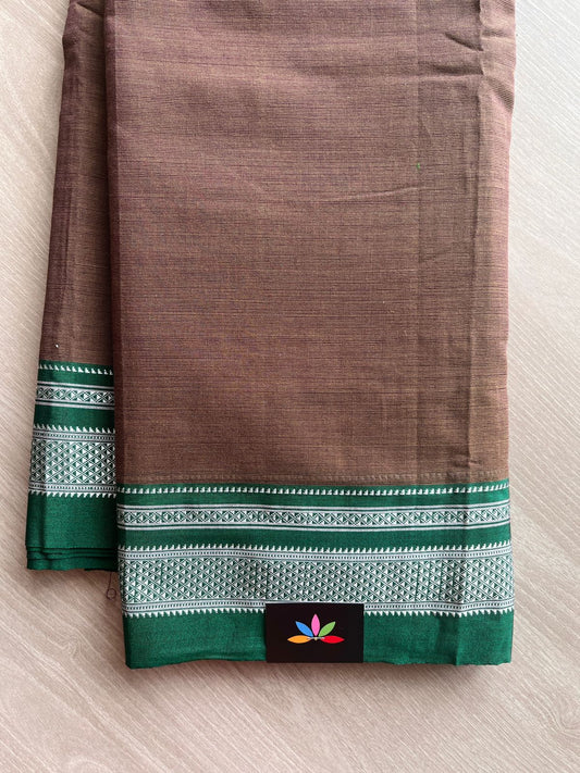 Ilkal Handloom Mercerized Cotton Saree with Silk Pallu -13363