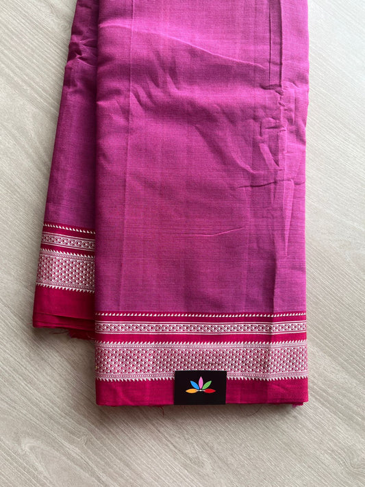 Ilkal Handloom Mercerized Cotton Saree with Silk Pallu -13364