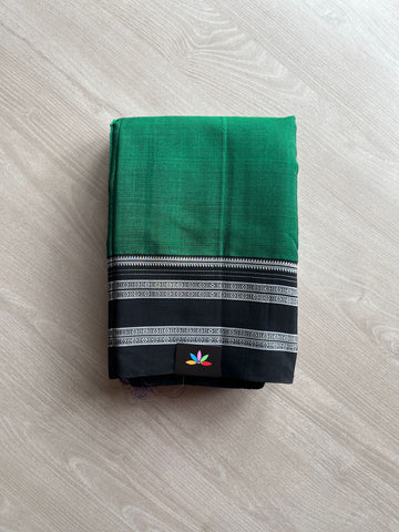 Handloom Viscose Cotton Saree with Pure Silk Pallu -13437