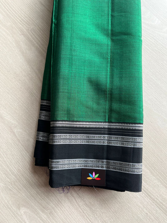 Handloom Viscose Cotton Saree with Pure Silk Pallu -13437