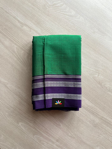 Handloom Viscose Cotton Saree with Pure Silk Pallu -13442