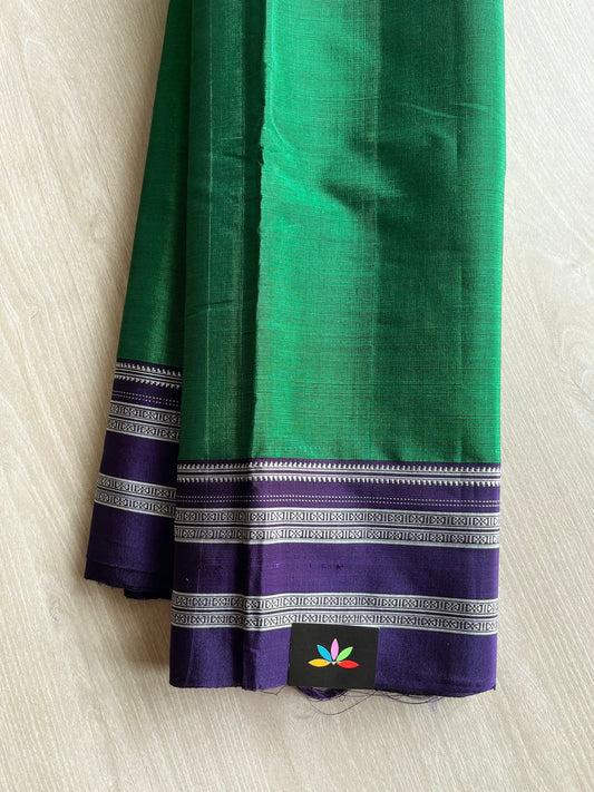 Handloom Viscose Cotton Saree with Pure Silk Pallu -13442