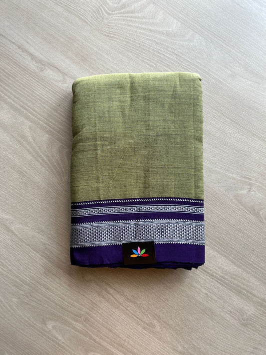 Ilkal Handloom Mercerized Cotton Saree with Silk Pallu -13449