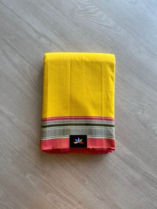 Ilkal Handloom Mercerized Cotton Saree with Silk Pallu -13452