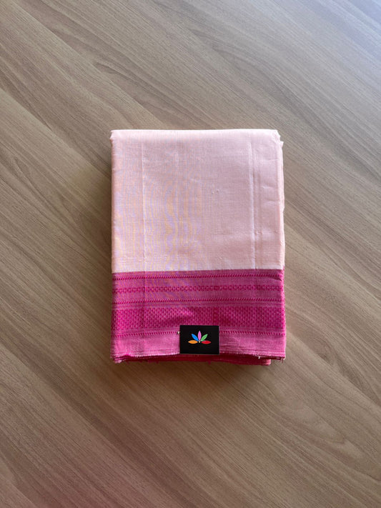 Handloom Viscose Cotton Saree with Chikki Paras Border -13727