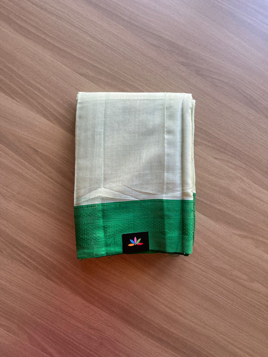 Handloom Viscose Cotton Saree with Chikki Paras Border -13732