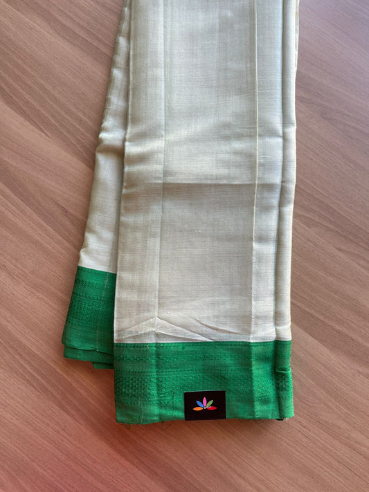 Handloom Viscose Cotton Saree with Chikki Paras Border -13732