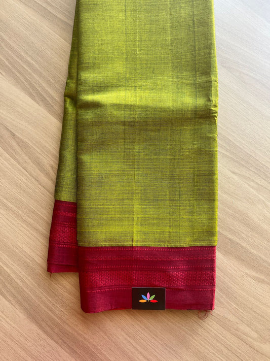 Handloom Viscose Cotton Saree with Chikki Paras Border - 13734