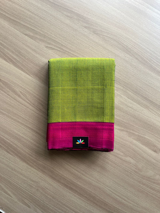 Handloom Viscose Cotton Saree with Chikki Paras Border -14037