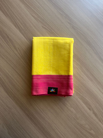 Handloom Viscose Cotton Saree with Chikki Paras Border -14041