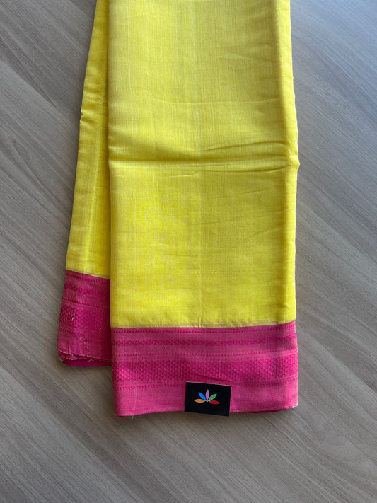 Handloom Viscose Cotton Saree with Chikki Paras Border -14041