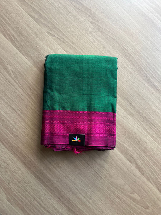 Handloom Viscose Cotton Saree with Chikki Paras Border -14044