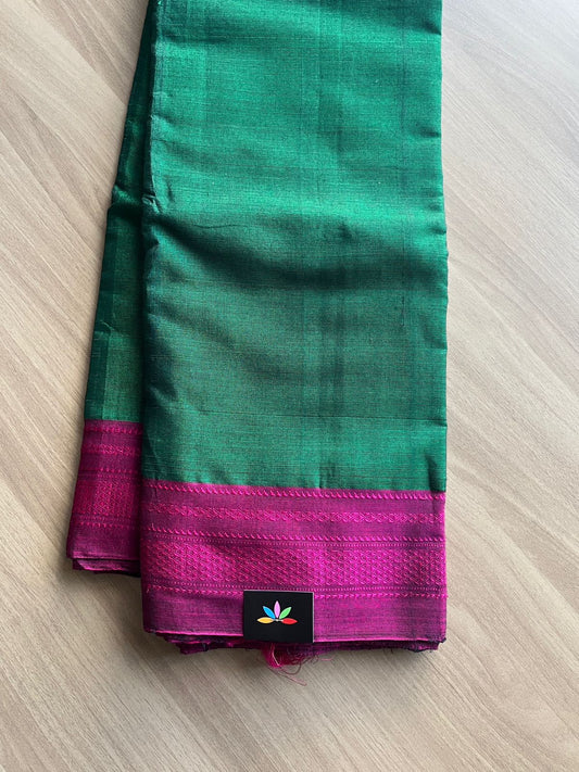 Handloom Viscose Cotton Saree with Chikki Paras Border -14044