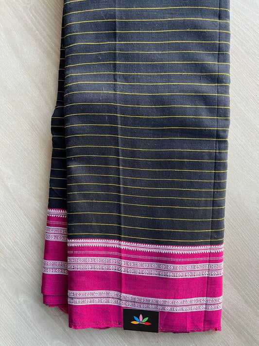 Handloom Mercerized Cotton Saree -19504