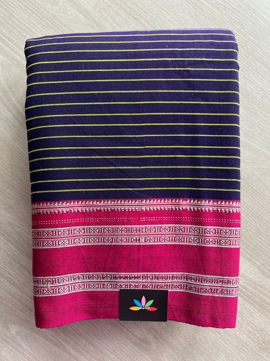 Handloom Mercerized Cotton Saree-19505
