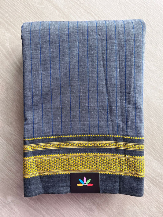 Handloom Mercerized Cotton Saree -19507