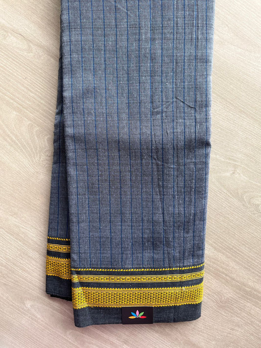 Handloom Mercerized Cotton Saree -19507