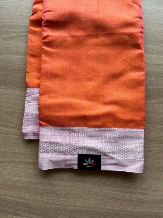 Handloom Viscose Cotton Saree with Chikki Paras Border -19520