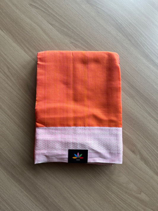 Handloom Viscose Cotton Saree with Chikki Paras Border -19520