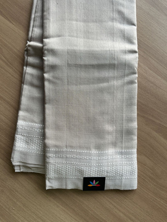 Handloom Viscose Cotton Saree with Chikki Paras Border -19521