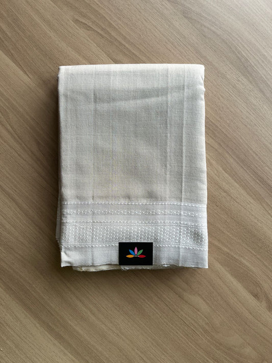 Handloom Viscose Cotton Saree with Chikki Paras Border -19521