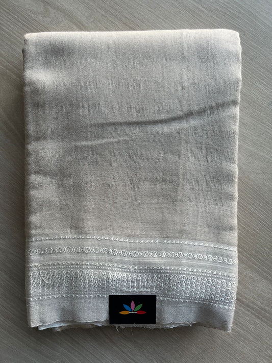 Handloom Viscose Cotton Saree with Chikki Paras Border -19521