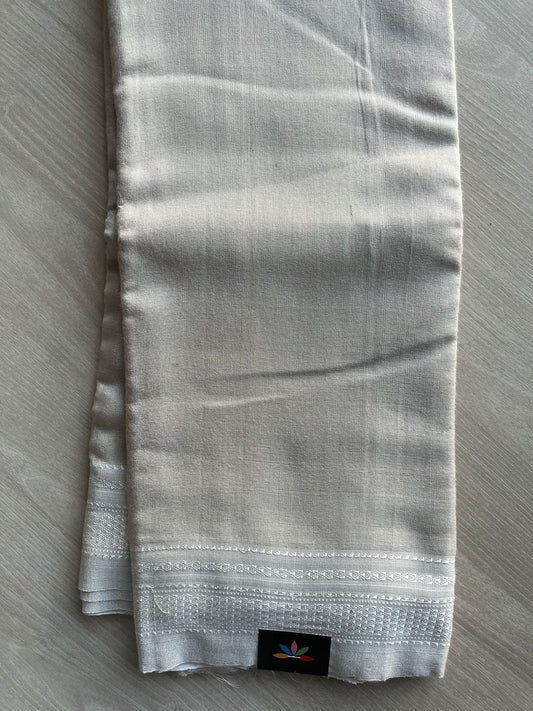 Handloom Viscose Cotton Saree with Chikki Paras Border -19521