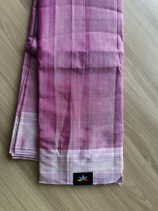 Handloom Viscose Cotton Saree with Chikki Paras Border -19524
