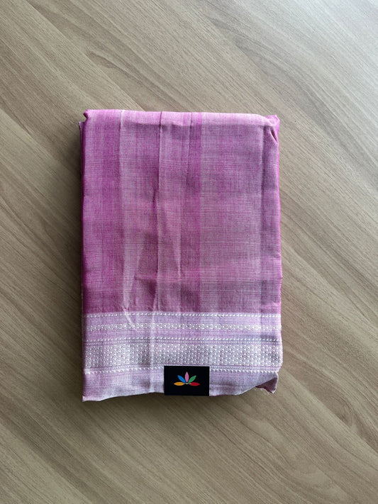 Handloom Viscose Cotton Saree with Chikki Paras Border -19524