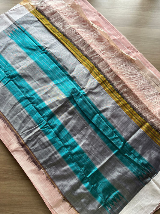 Handloom Viscose Cotton Saree with Chikki Paras Border -19526