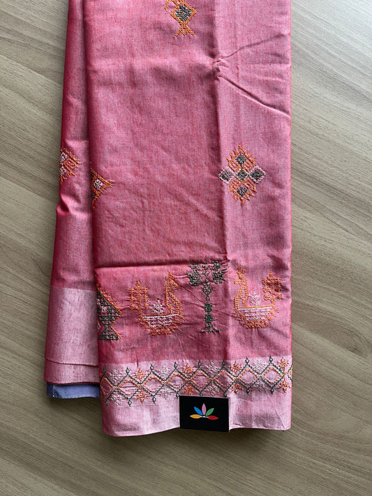 Kasuti Machine Embroidered Art Silk Saree -19529