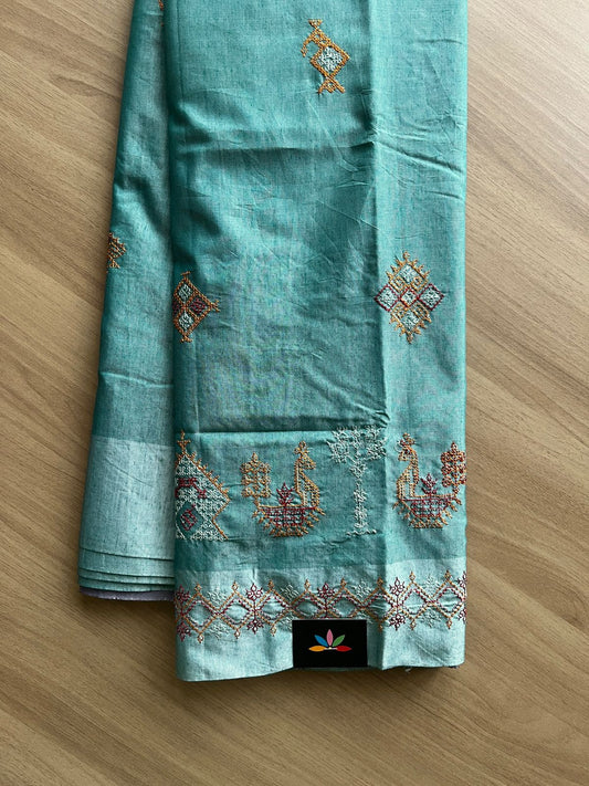 Kasuti Machine Embroidered Art Silk Saree -19531