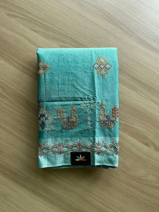 Kasuti Machine Embroidered Art Silk Saree -19531